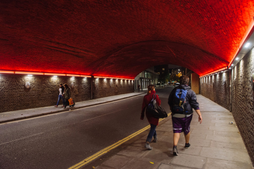 A award-winning lighting design by Michael Grubb Studio on Black Prince Road highlights Lambeth’s heritage through thoughtful craftsmanship and creative illumination