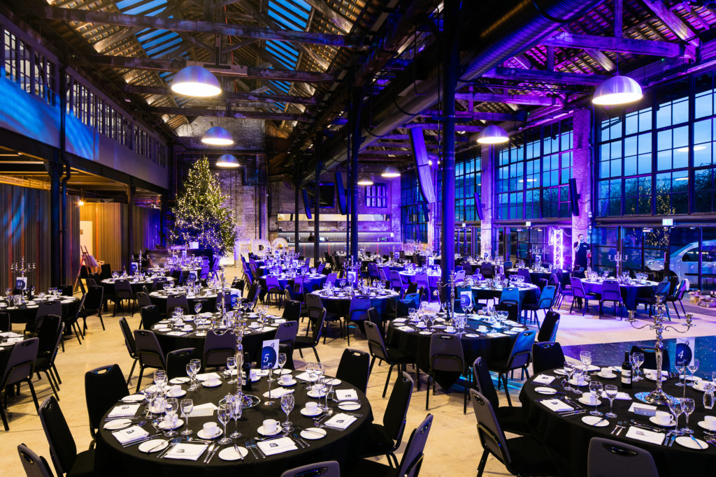 Boiler Shop venue in Newcastle, interior and exterior lighting design by award-winning international lighting design consultants - Michael Grubb Studio