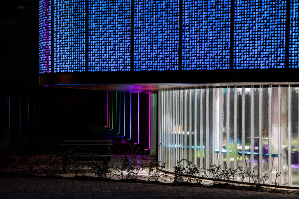 exterior commercial lighting design from award-winning lighting design consultants Michael Grubb Studio