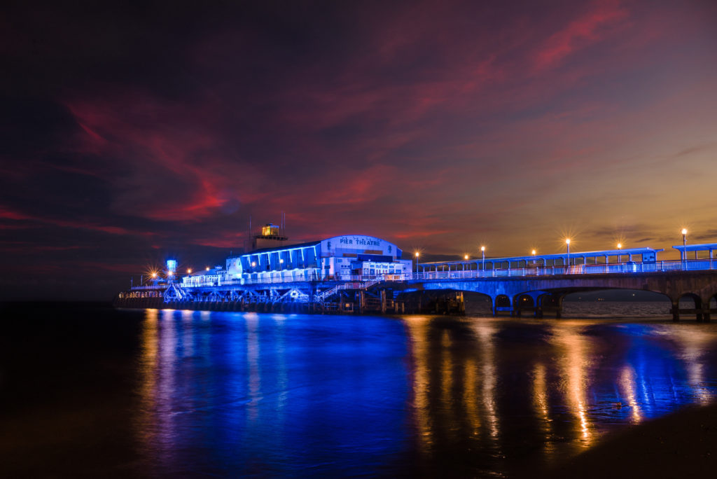 Bespoke public realm lighting design from Michael Grubb Studio, pier approach