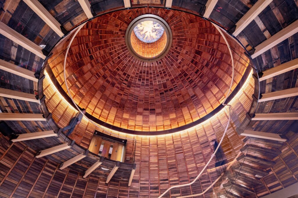 Ad Gifrin Distillery, UK, lighting design by award-winning lighting design studio, Michael Grubb Studio