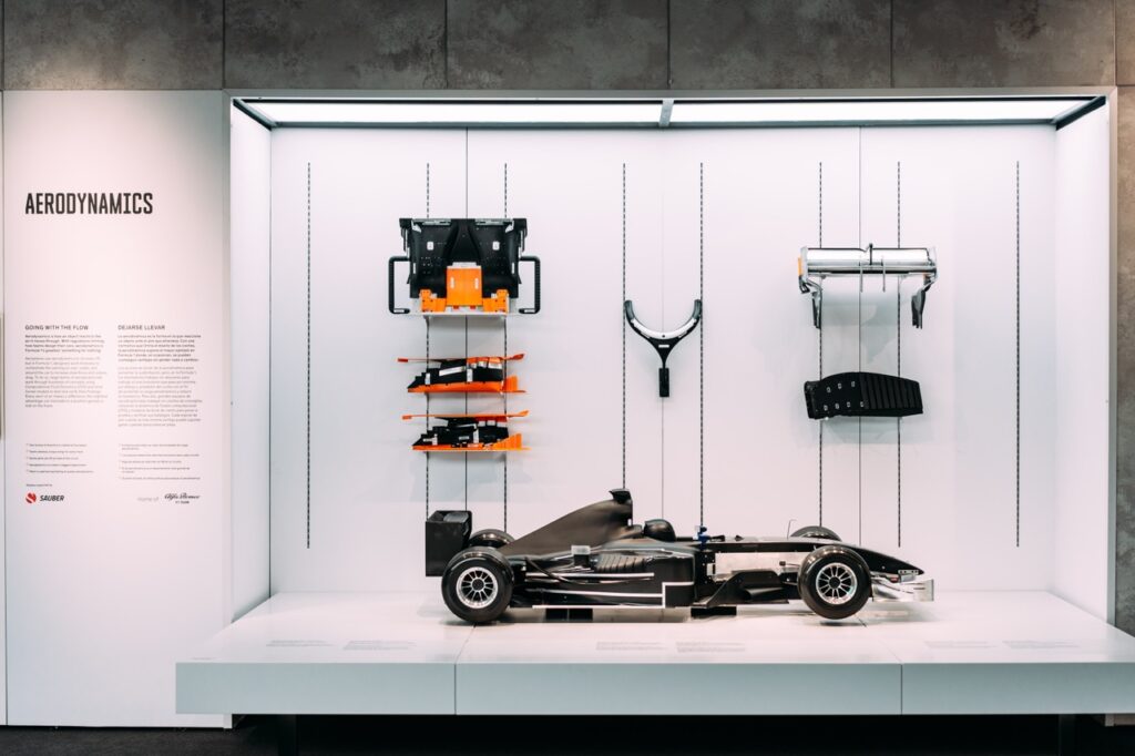 Immersive lighting design by Michael Grubb Studio brings the Formula 1® Exhibition to life, shaping each gallery’s atmosphere to enhance the drama, speed, and spectacle of the sport’s most defining moments.