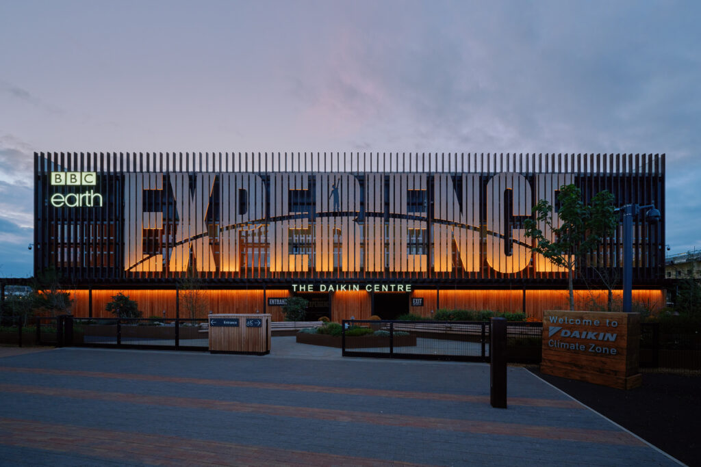 Sustainable architectural lighting design elevates the BBC Earth Experience, creating an immersive journey that enhance visitor engagement.