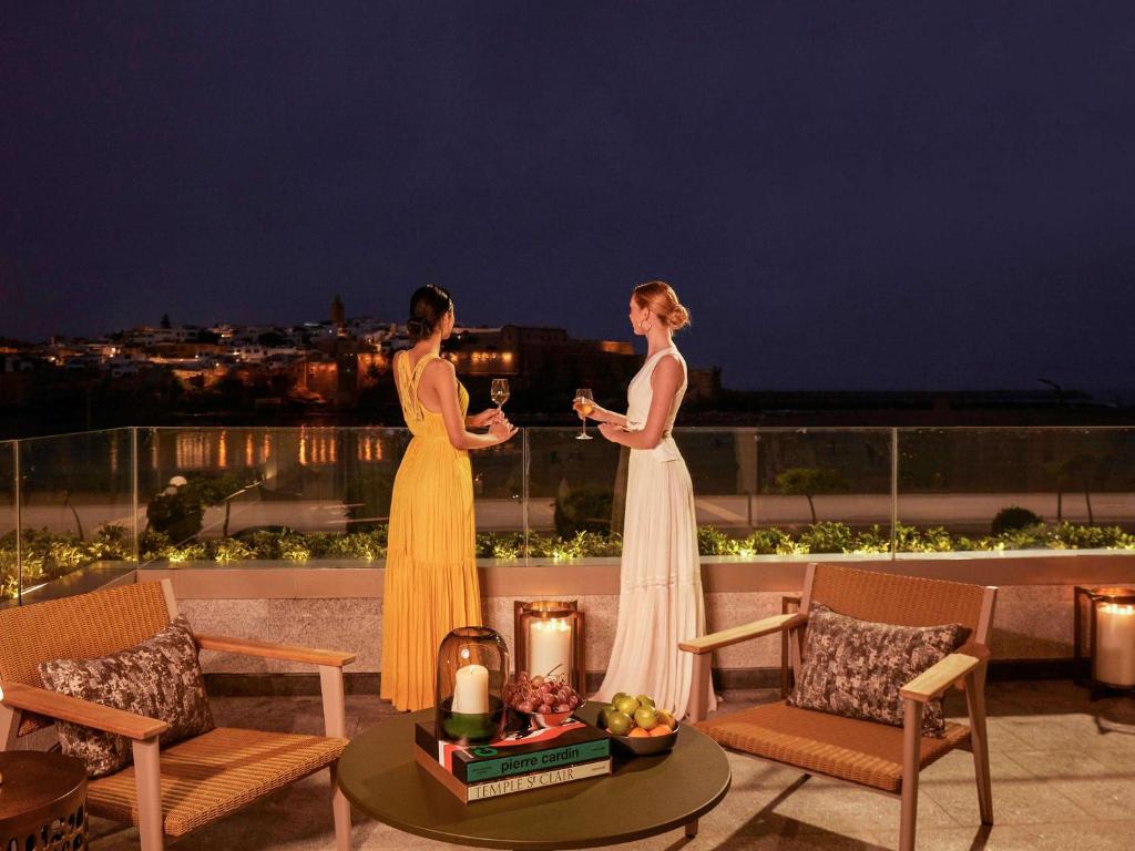 External lighting design by Michael Grubb Studio for Fairmont La Marina Rabat Salé enhances landscaped spaces, arrival zones, and social areas, balancing ambience and functionality.