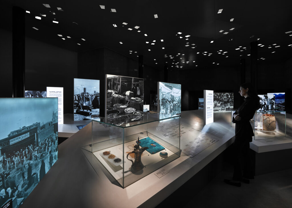 Narrative-led lighting design from Michael Grubb Studio guiding visitors through Emirati heritage themes at Al Shindagha Museum in Dubai, UAE