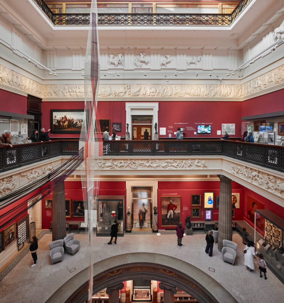 Lighting strategy from Michael Grubb Studio for art galleries and museums, designed to balance heritage preservation and modern visitor experience at The Harris, England.